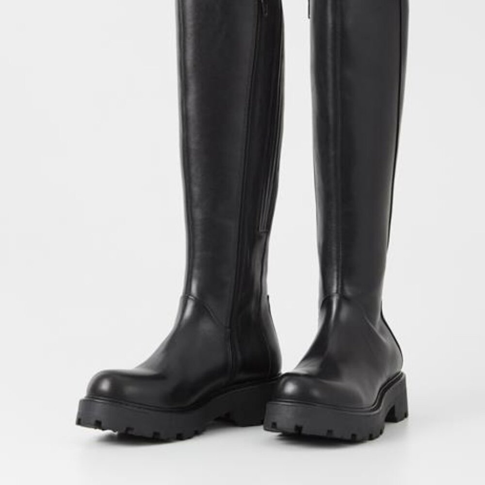 Vagabond Cosmo 2.0 Black Leather Knee High Boots Size 42 NIB